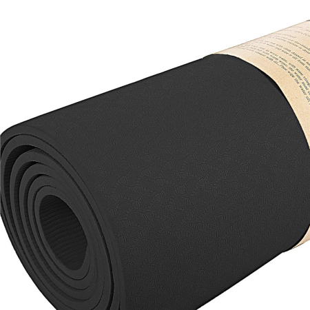 Saltea pentru antrenament, yoga, fitness, aerobic, pilates, exercitii la sol, 183x61cm, negru [4]
