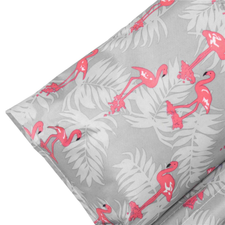 Saltea pentru plaja pliabila, din spuma, ultra-usoara, cu perna si maner de transport, 60x180cm, gri flamingo roz [8]