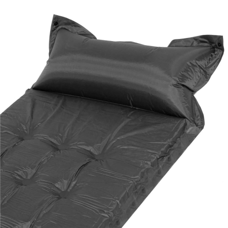 Saltea plabila cu perna din spuma poliuretanica, cu autoumflare, 193x68x3.5cm, gri [6]