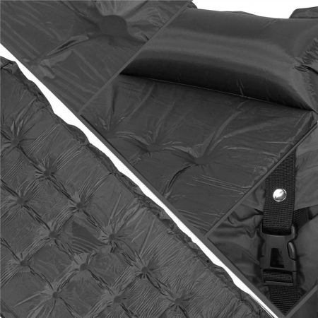 Saltea plabila cu perna din spuma poliuretanica, cu autoumflare, 193x68x3.5cm, gri [18]