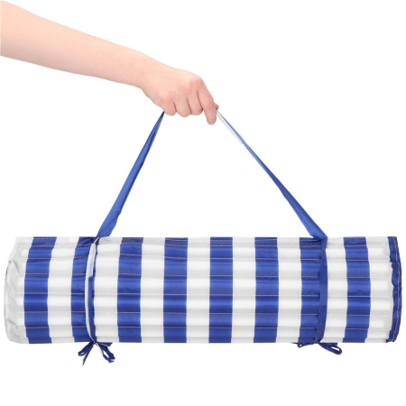 Saltea plaja pliabila din spuma EPE, cu maner si prindere, 180x60x1 cm, albastru cu dungi [15]