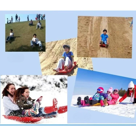 Sanie, , din Plastic, +3 Ani, 87 x 40 x 17.5 cm, cu Frana si Franghie, pentru Adulti si Copii, Albastru [2]