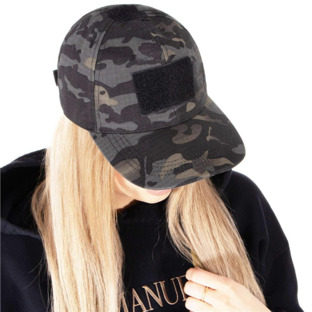 Sapca tactica cu cozoroc curbat, cu scai pentru atasare patch, unisex, culoare camuflaj [9]
