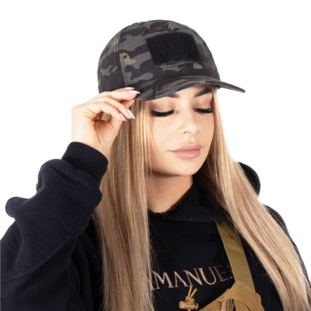 Sapca tactica cu cozoroc curbat, cu scai pentru atasare patch, unisex, culoare camuflaj [6]