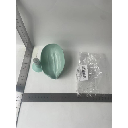 Savoniera , cu scurgere, pentru sapun, cu ventuza, material ABS, 13 x 8.5 x 10.5 cm, albastru [7]