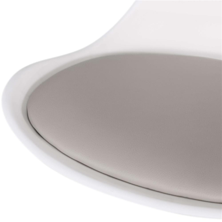 Scaun birou ergonomic, cu sezut din spuma, reglabil pe inaltime, maxim 120 kg, 90x49x48 cm, alb si gri [11]