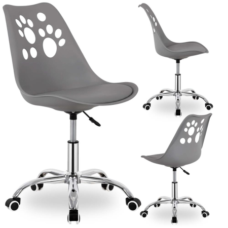 Scaun birou ergonomic, cu sezut din spuma, reglabil pe inaltime, maxim 120 kg, 90x49x48 cm, gri [12]