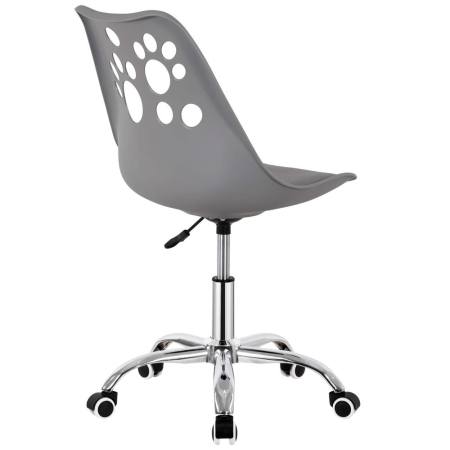 Scaun birou ergonomic, cu sezut din spuma, reglabil pe inaltime, maxim 120 kg, 90x49x48 cm, gri [15]