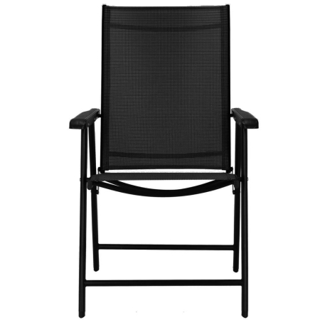 Scaun de gradina metalic, pliabil, 95x57x66cm, maxim 150kg, negru [28]