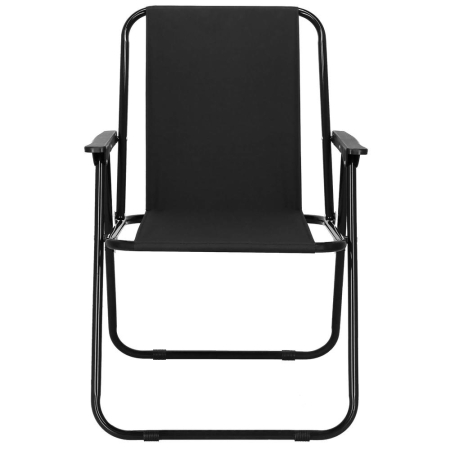 Scaun de plaja Sersimo, pliabil, 100kg, 52x73cm, negru [15]