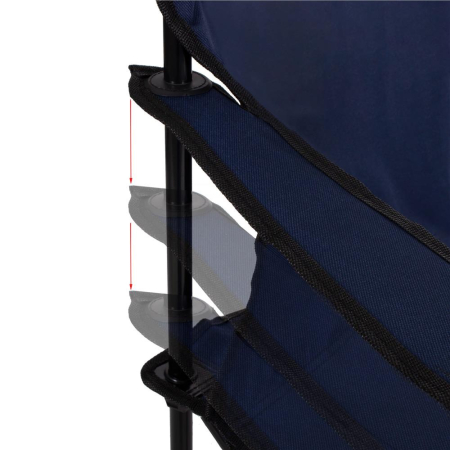 Scaun pliabil camping sau pescuit Sersimo, cu suport pahar, albastru inchis [9]