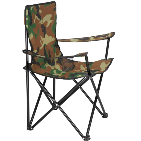 Scaun pliabil camping sau pescuit, suport pahar, 80x40x45cm, camuflaj [13]