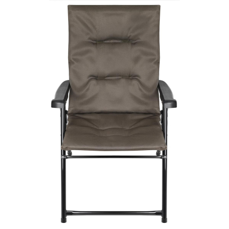 Scaun pliabil de gradina cu perna, structura metalica, 59x66x90 cm, maro [2]