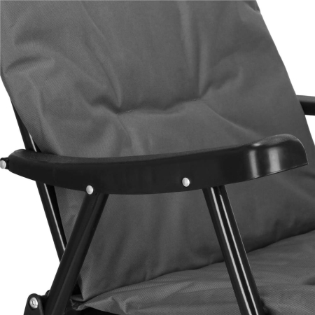 Scaun pliabil pentru terasa sau camping, sezut si spatar cu burete, maxim 120kg, gri [5]