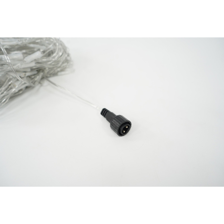 Sectiune Instalatie de Craciun , Tip Plasa, 120 LED-uri, 1.5 x 1.5 m, 8 jocuri de lumini, Interconectabila, Fir transparent, Alb cald [3]