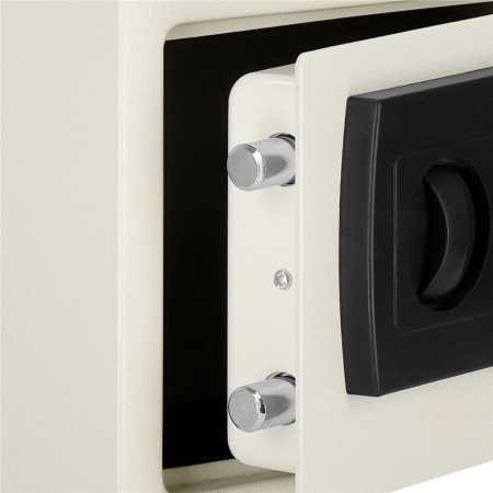 Seif electronic standard cu cifru si cheie, 200x300x200 mm, Otel, Bej [5]