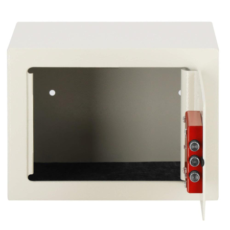 Seif standard cu cheie, 170x230x170 mm, Otel, Bej [3]