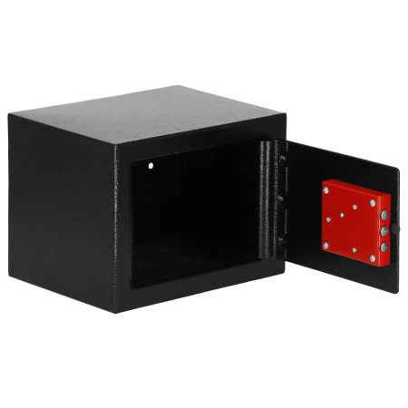 Seif standard cu cheie, 170x230x170 mm, Otel, Negru [9]