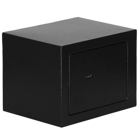 Disponibil livrare locker - Seif standard cu cheie, 170x230x170 mm, Otel, Negru