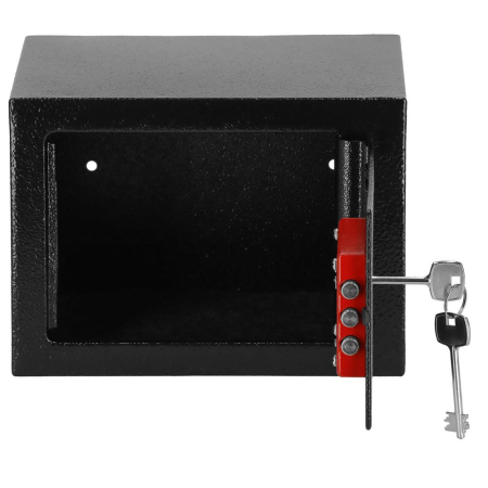 Seif standard cu cheie, 170x230x170 mm, Otel, Negru [13]