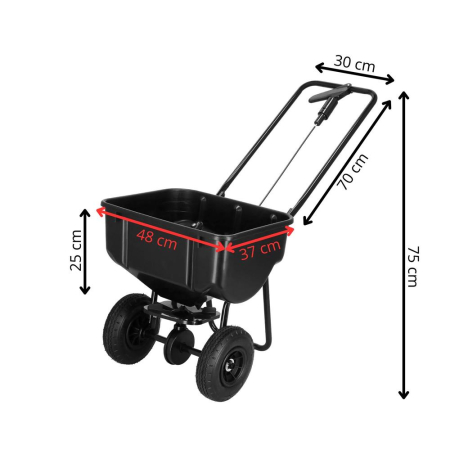 Semanatoare cu dispozitiv de imprastiere seminte, pentru gazon sau plante, capacitate umplere 25kg [18]