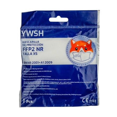 Semi masca filtrare particule FFP2, CE 2163, copii [1]