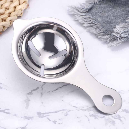 Separator de oua, separa albusul de galbenus, inox, usor de folosit, 14x7.5 cm, argintiu [3]