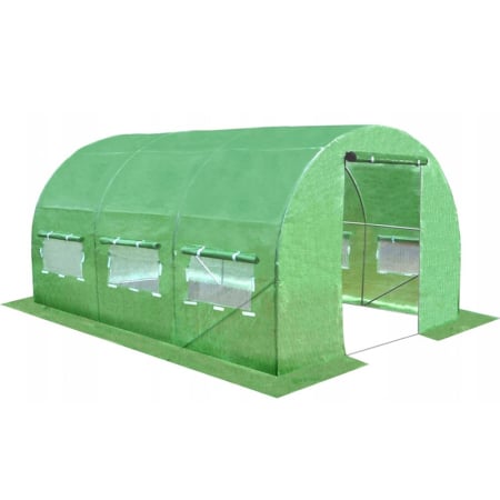 Grădină - Sera de gradina, tip tunel cu cadru metalic, 250x400cm, 10mp (3 segmente)