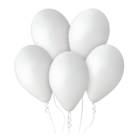 Set 10 Baloane din Latex Metalizate, , Model Party, 5x Alb, 5x Nude, 23 cm, 2.2 g [2]