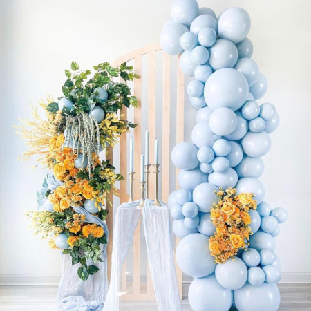 Set 10 Baloane din Latex, , Model Party, 13 cm, 1 g, Bleu [6]