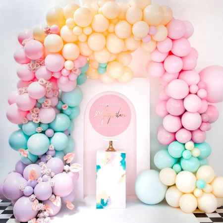 Set 10 Baloane din Latex, , Model Party, 13 cm, 1 g, Roz [1]