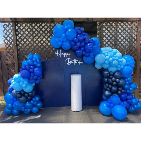 Set 10 Baloane din Latex, , Model Party, Albastru Diferite Nuante, 30 cm, 2.8 g [5]