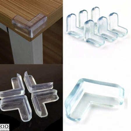 Set 10 Coltare din Silicon pentru Protectie Ridicata la Colturile Mobilei, pentru Siguranta Copii, din Silicon, Triunghi [2]