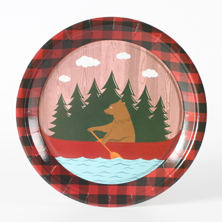 ✨TOATE PRODUSELE✨ - Set 10 Farfurii Unica Folosinta, , 18 cm, Model Urs, Multicolor