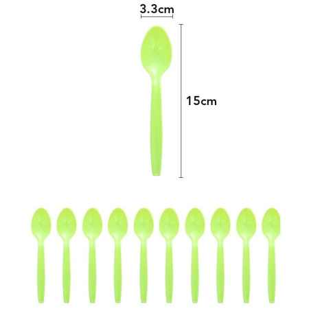 Set 10 Linguri de Unica Folosinta, , Colectia Dino Park, 15 x 3.3 cm, din Plastic PE, Multicolor [1]