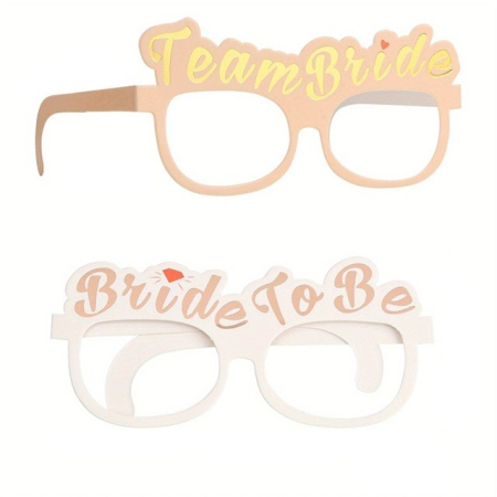 Tematica Nunta - Set 10 Ochelari, , Tematica Petrecerea Burlacitelor, Model Team Bride si Bride to Be, 9 x Roz, 1 x Alb