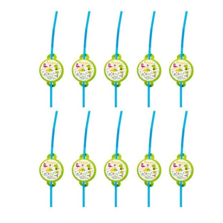 Set 10 Paie, , Colectia Dino Park, 26 x 7 cm, din Carton/Plastic, Multicolor [1]