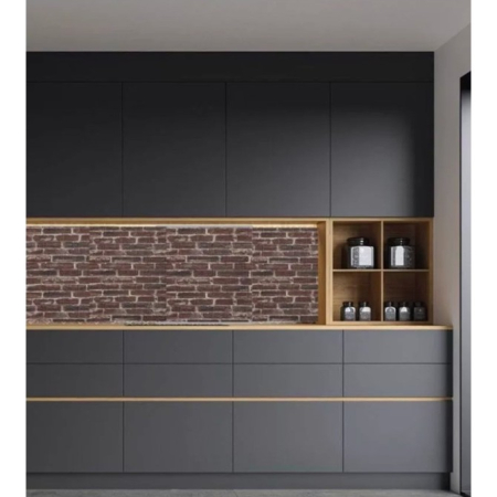 Set 10 Placi de Tapet, , Autoadezive, 70 x 77 cm, 4 mm Grosime, Suprafata Acoperita 5.3 mp, din PVC, Model Caramida Rosie, Caramiziu [3]