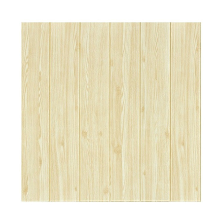 Tapet 3D Autoadeziv - Set 10 Placi Tapet 3D, , 70 x 70 cm, Grosime 3 mm, din Rasina, Tip Placi de Lemn, Suprafata Acoperita 4.9 mp, Crem