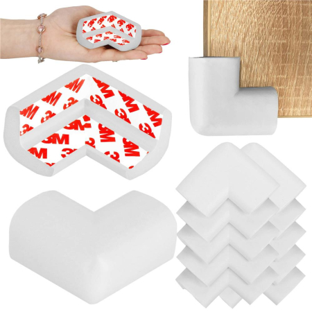 Set 10 protectii colturi pentru siguranta copii, 60x35mm, spuma EPE, gri [9]