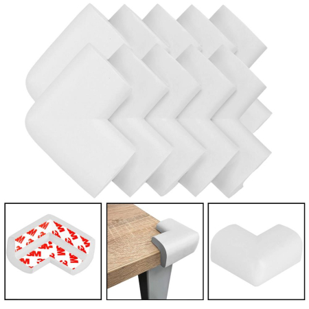 Set 10 protectii colturi pentru siguranta copii, 60x35mm, spuma EPE, gri [2]
