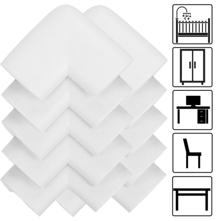 Set 10 protectii colturi pentru siguranta copii, 60x35mm, spuma EPE, gri [3]