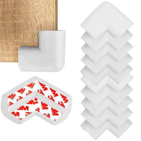 Set 10 protectii colturi pentru siguranta copii, 60x35mm, spuma EPE, gri [18]