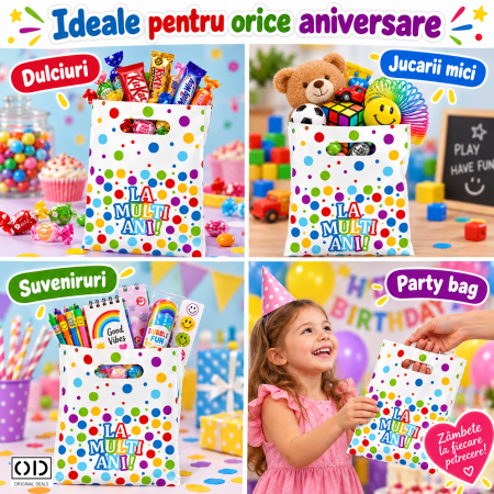 Punga cadou cu maner decupat pentru aniversari