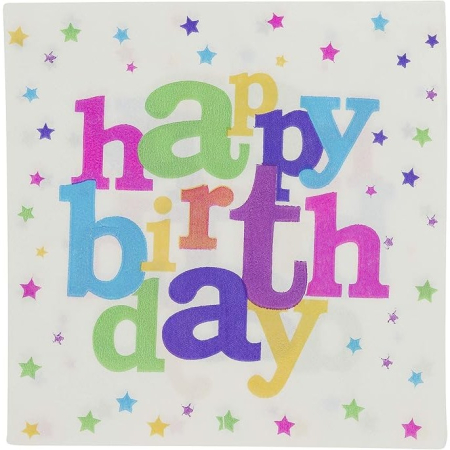 Set 10 Servetele de Masa, , Colectia Happy Birthday, 32 x 32 cm, din Hartie, Multicolor [2]