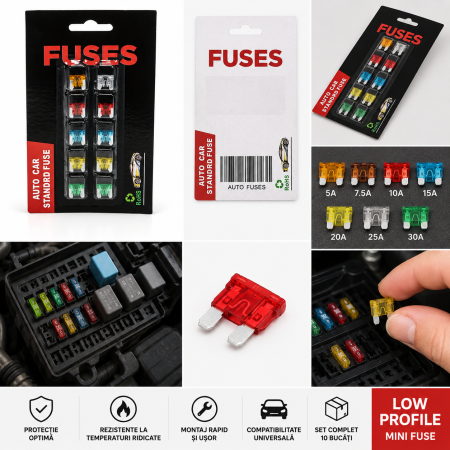Detailing Auto & Accesorii - sigurante auto set, sigurante auto low profile, mini sigurante auto, sigurante bloc electric, sigurante multimarca, sigurante auto 5A 30A, kit sigurante masina, set 10 buc sigurante auto, sigurante auto universale, sigurante electrice auto originale