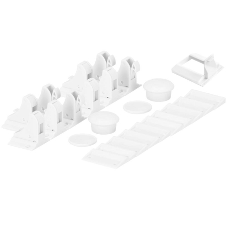 Set 4 sigurante magnetice ascunse, blocator sertare si usi, 2 sisteme fixare incluse, alb [7]