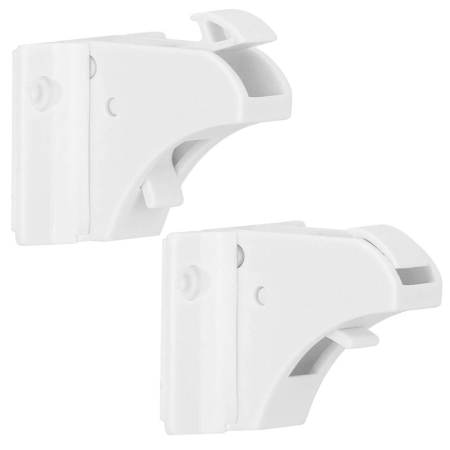 Disponibil livrare locker S - Set 4 sigurante magnetice ascunse, blocator sertare si usi, 2 sisteme fixare incluse, alb