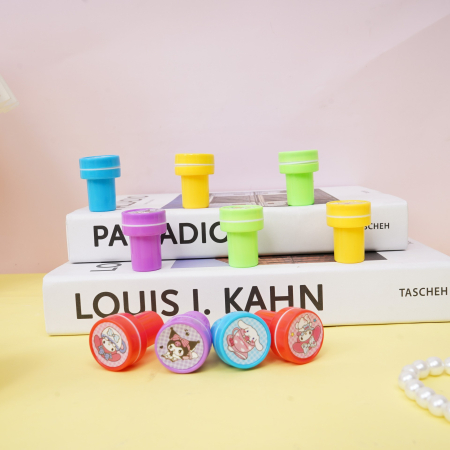 Set 10 Stampile, , pentru Copii 4-6 Ani, Model Printese din Desene, 20 x 5 x 2 cm, Multicolor [4]