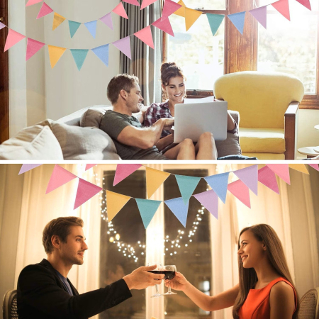 Set 10 Stegulete Tip Banner, , Colectia LA MULTI ANI , 270 cm Lungime, din Hartie Cretata, Multicolor [1]